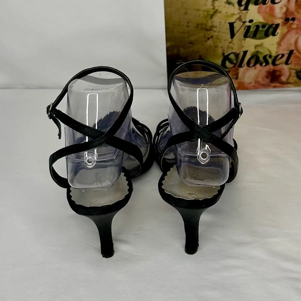 Liz Claiborne Ankle Strap Black Sandals Size 9 - Picture 5 of 14